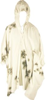 Poncho Alpine Snow Waterproof Schneetarn German Army BW All Cotton Hooded White