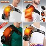 Cordless Heated Shoulder Massager with Vibration Massage Brace Joint Pain Relief