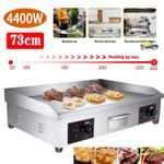 73cm Large Commercial Electric Griddle Countertop Hot Plate Bacon Grill Kitchen