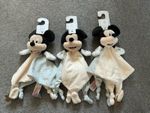 MICKEY MOUSE PRIMARK COMFORTER DISNEY PLUSH BABY BLANKET BLANKIE SOOTHER NEW X 3