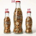 2FT Giant Coca Cola Money Bottle Plastic Bottle Saving Coin Piggy Bank Uk