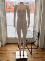 Invisible Ghost Mannequin Female Full Body With Metal Stand On Wheels 8 Piece