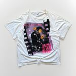 Vintage 80s 1988 Michael Jackson Bad Tour Shirt White Graphic King Pop Concert L