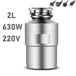 2L 3200RPMHome Kitchen Food Waste Disposer Sink Garbage Disposal Crusher 630W