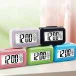 Digital LED Bedside Snooze Alarm Clock Time Temperature Day/Night Mode Clock UK