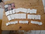 Stampbord - opened not used assortment 44 stampbord tiles, 4 different sizes