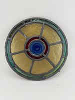 Old Reclaimed Vintage Stained Glass Circle Lead 