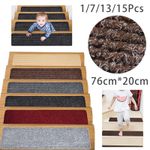 76*20CM Floor Mat Non-slip Carpet Washable Cover Stair Treads Step Staircase Pad