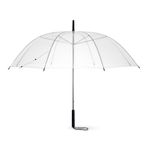Large Clear Dome See Through Umbrella Handle Transparent Walking Brolly Ladies