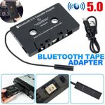 Bluetooth 5.0 Cassette to Aux Adapter for Car, Tape Audio Adapter, Handsfree