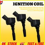 Fit AUDI A1 / VW POLO 6R 3x Ignition Coil Pack Mk5 Mk6 1.0 1.4 12-On 0986221057