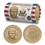 2026 Donald J. Trump $1 Coin Roll LIBERTY HORIZONTAL DESIGN Ltd to 25,000 Rolls