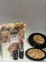 Laura Geller Supersize Balance-n-Brighten Foundation 20g Deep & Lipstick