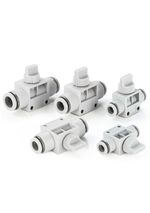 Nylon Pneumatic Control BALL VALVE Hose Tube Inline Push Fit Connector Air Line