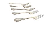 Five Lily Pattern Cake Forks, Marked EPNS A1, 5 Ins.