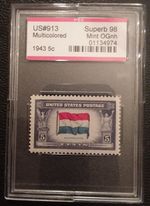 SCOTT 913 PSE GRADED SUPERB 98 MINT OGnh *** NEVER HINGED - NETHERLANDS FLAG ***