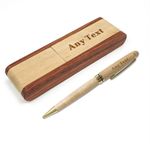 Personalised Pen Engraved Wooden Ballpoint Pen and Box Birthday Promotion Gift