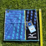Beautiful Mizuno Blue & Black Golfbag Towel with Clip 25cm x 25cm