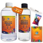 750g Fast Cure Epoxy Resin Kit 2:1 in 4-8 Hours Craft Mould Casting Clear Art UK