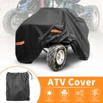 Waterproof ATV Cover 4 Wheelers Quad Cover for Honda TRX450R Black 210D-PU