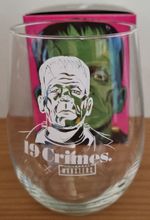 19 CRIME Universal Monsters Halloween Glass Frankenstein . New & boxed.