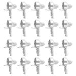 20 Pcs Zinc Alloy Shelf Support Pins, Pegs One Size, Silver 