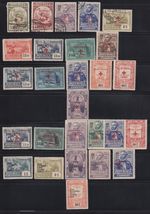 1929-1936 Collection of Portugal Red Cross Stamps - Used & Mint with 1930 Error