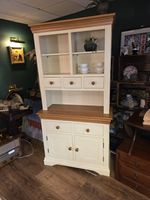 Pine Welsh Vintage Dresser Hand-Painted Solid Wood with Storage Farmhouse Style