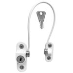 2X Window Door Cable Restrictor Ventilator Child Baby Safety Security Lock UPVC