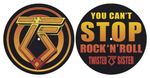 TWISTED SISTER you can't stop rock n roll DJ TURNTABLE twin SLIPMAT SET PACK 