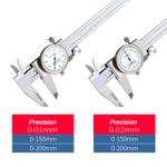 Metric Steel Dial Caliper Micrometer Sliding Scale Vernier Gauge 0-150mm(0-6")