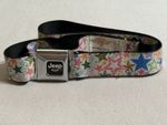 Seatbelt Belt VTG 00s Buckle Down Jeep Colorful Stars Adjustable Strap STARGAZER
