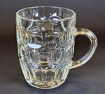 Vintage 1970s/80s French Dimple Pint Glass Tankard Heavy Beer Mug France