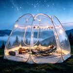 Pop-Up Bubble Tent Transparent Instant Setup Round Dome Tent with Zippered Door