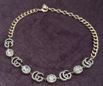 🌹💕🚚 ✅ Women’s Gucci White Crystal GG Necklace Brand New With Box!