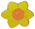 Yellow Daffodil Pin Badge Brooch Flower St Davids Day David Wales