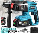 Cordless Brushless Rotary Hammer Drill SDS Plus 26mm Power Tool