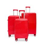 3 Piece Polypropylene Luggage Set TSA Lock Spinner Suitcases Lightweight Durable