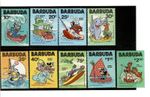 Barbuda 1981 - Disney Characters - Set of 9 Stamps - Scott #478-486 - MNH