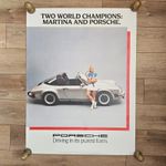 RARE Vintage Porsche Poster Martina Navratilova & 911 SC Targa 1983 WWM 321 120