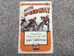 * BRISTOL PAIRS COMPETITION 13/10/50 speedway programme.