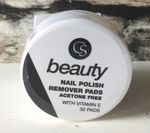 CS beauty ~ 32 Nail Polish Remover Pads with Vitamin E ~Natural/Artificial Nails