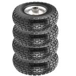 4/8/12/16Pcs 10" Solid Rubber Tyre Wheel Flat Free Tires 4.10/3.50 Truck Trolley