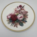 Royal Vale Bone China Plate with Roses and Gold Trim 9"