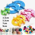 8Pcs Pom pom Maker Fluff Ball Weaver Needle Bobble Craft UK DIY Tools