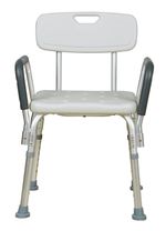 Portable Bath Chair Shower Stool Seat Bench Bathroom Aluminum Adjustable Height