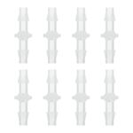 8Pcs Plastic Hose Barb Fitting 7/32"x7/32" Barb Pipe Connectors Fitting Adapter