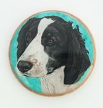 English Springer Spaniel Dog Original Art Brooch Pin