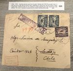 Incoming Airmail To Chile With CONDUCCION 20 CTS markings And SG 461 And SG 463