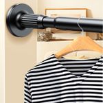 Extendable Steel Wardrobe Rail Adjustable Telescopic Hanging Rod Shower Curtain